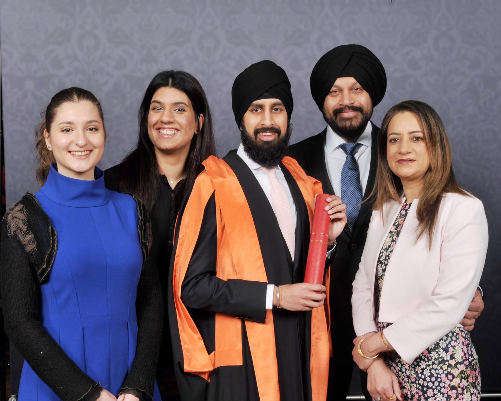 Nirmit at his graduation with his family